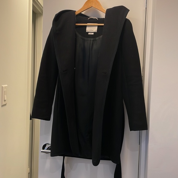 Wilfred belted winter coat with hood - Picture 7 of 7